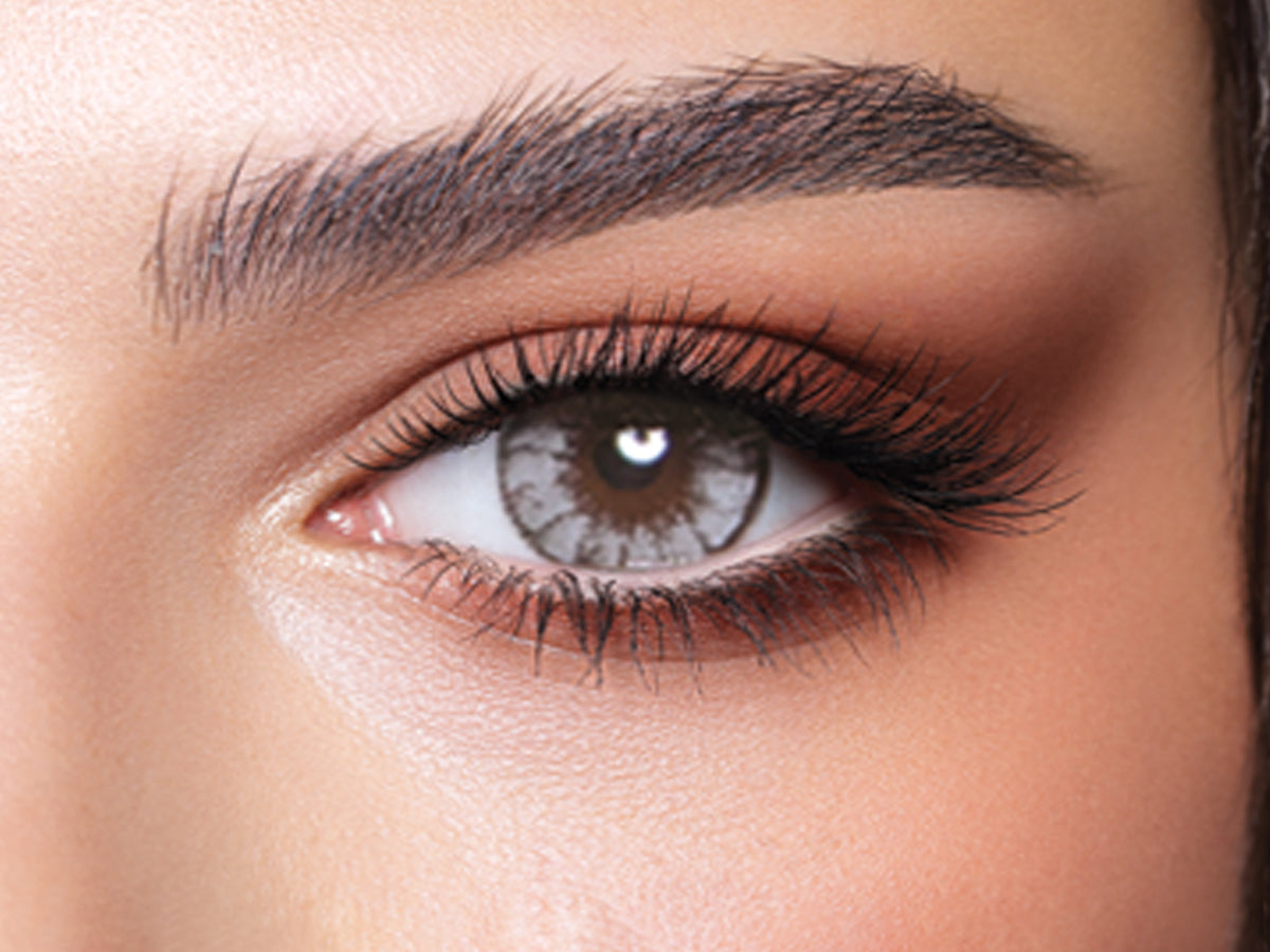 Bella Glow Colored Lenses Radiant Gray Happy Vision