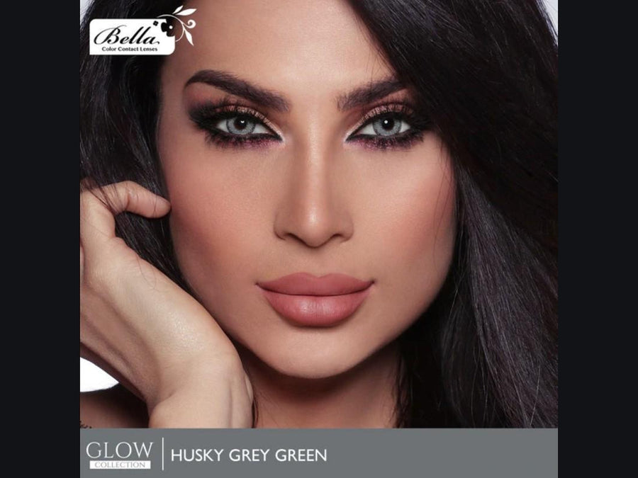 Bella Glow Colored Lenses - Husky Gray Green
