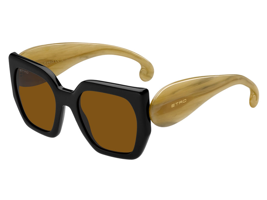 Etro Square Sunglasses - ETRO 0054/S Black Yellow