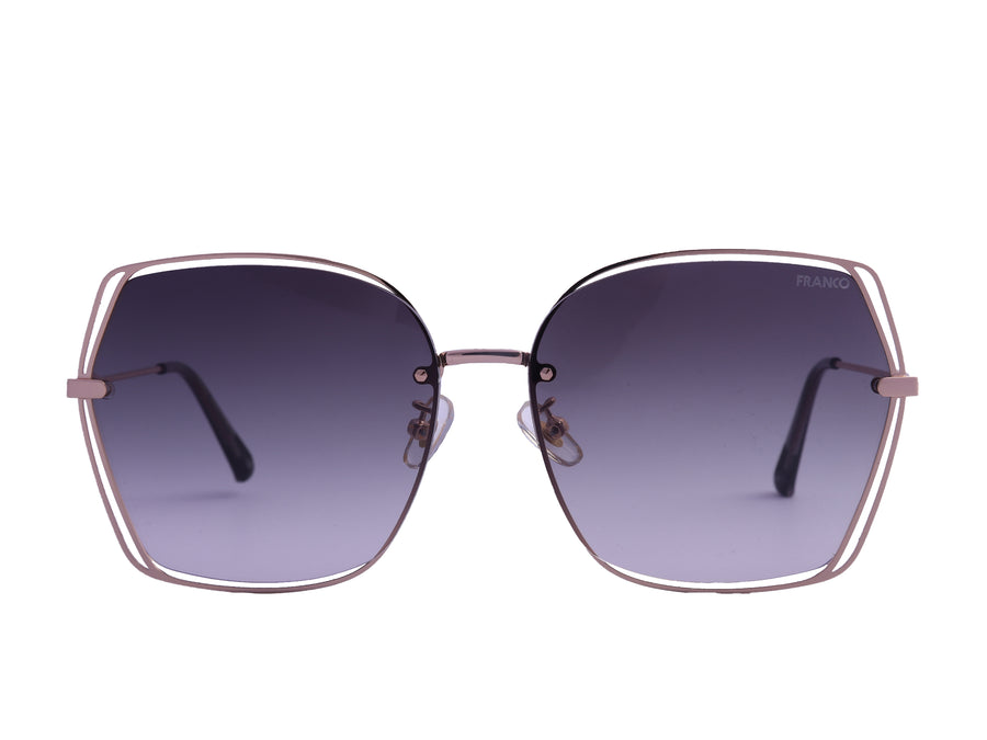 Franco Square Sunglasses - 7226 Gold Copper