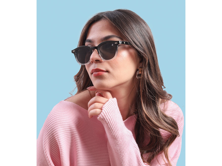 Rosa Valentine Round Sunglasses - 6250 Grey