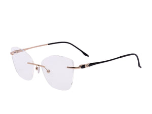 Rosa Valentine Cat-Eye Frames - 12136 Gold Black