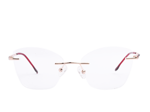 Rosa Valentine Cat-Eye Frames - 12136 Gold Red