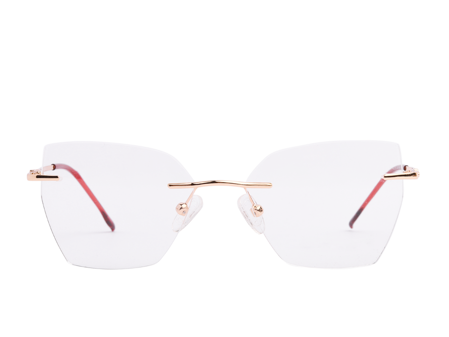 Rosa Valentine Cat-Eye Frames - 12143 Gold Red