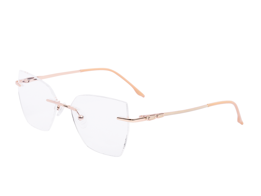 Rosa Valentine Cat-Eye Frames - 12143 Gold Beige