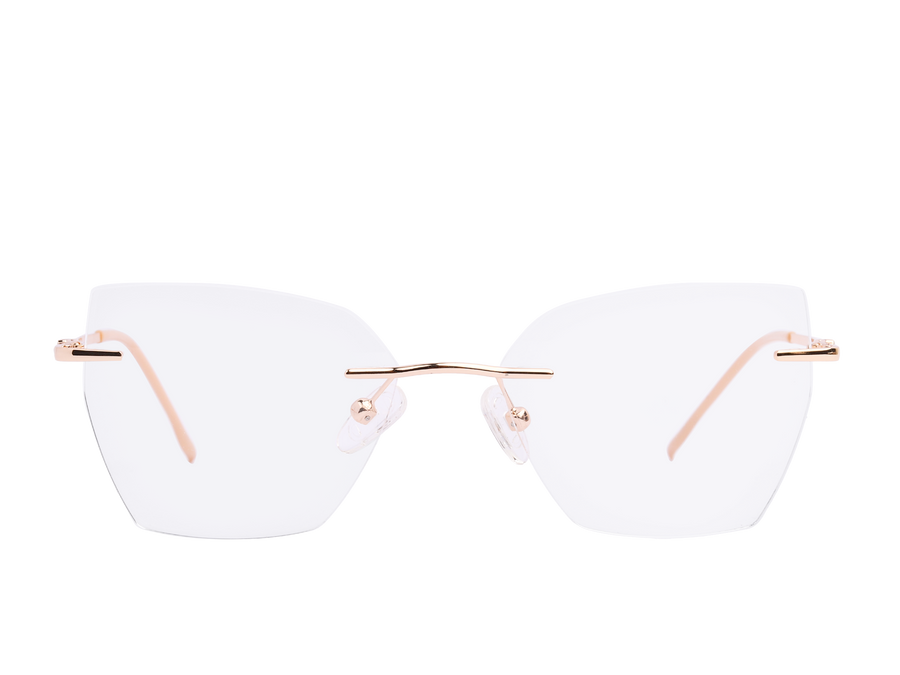 Rosa Valentine Cat-Eye Frames - 12143 Gold Beige