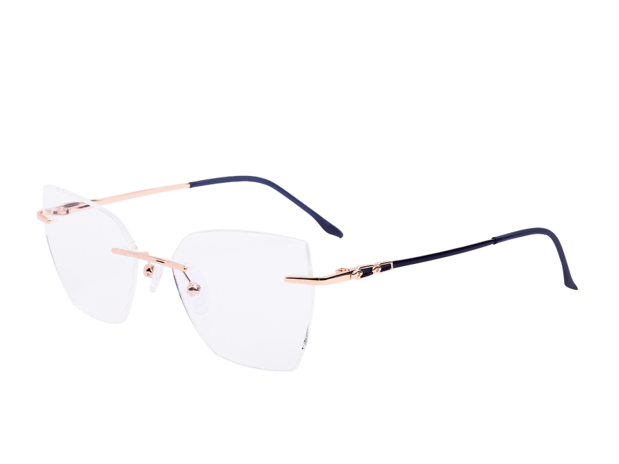 Rosa Valentine Cat-Eye Frames - 12143 Gold Blue