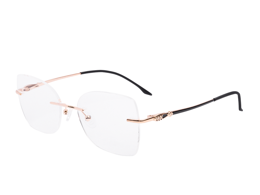 Rosa Valentine Cat-Eye Frames - 12149 Gold Black