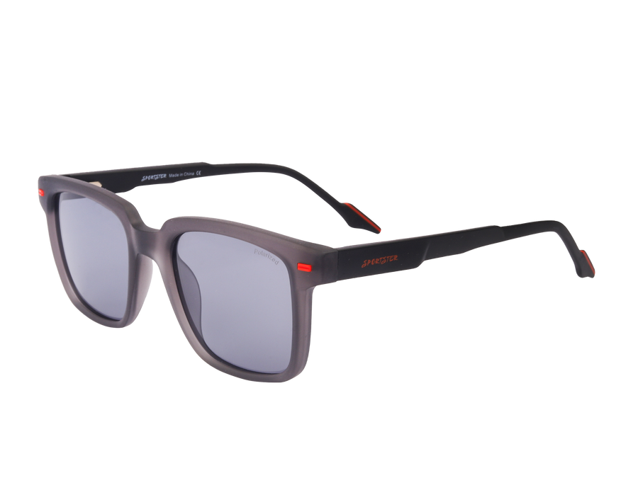 Sportster Square Sunglasses - MRT03-06 Grey Black