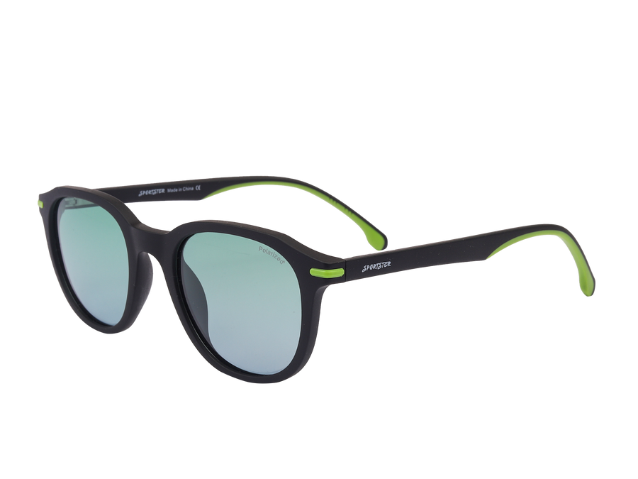 Sportster Round Sunglasses - MRT01-02 Black Green