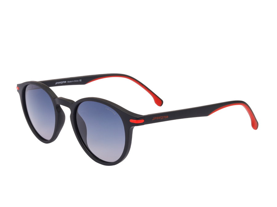 Sportster Round Sunglasses - MRT01-01 Black Red