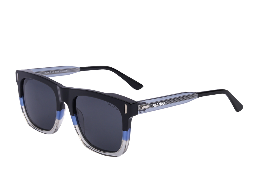 Franco Square Sunglasses - S5863 Black Crystal