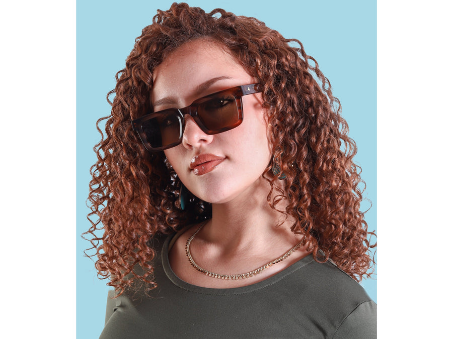 Rosa Valentine Square Sunglasses - GS 5051 Havana