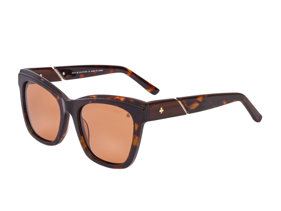 Rosa Valentine Square Sunglasses - H 2819 Havana