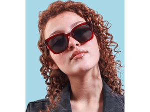 Rosa Valentine Square Sunglasses - H 2830 Red