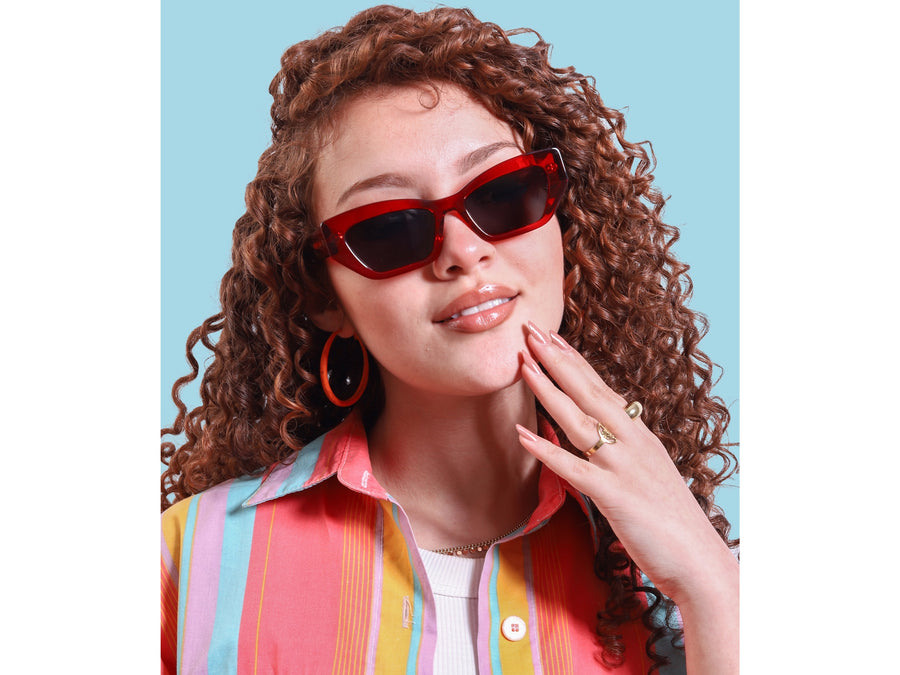 Rosa Valentine Cat-Eye Sunglasses - H 2856 Red