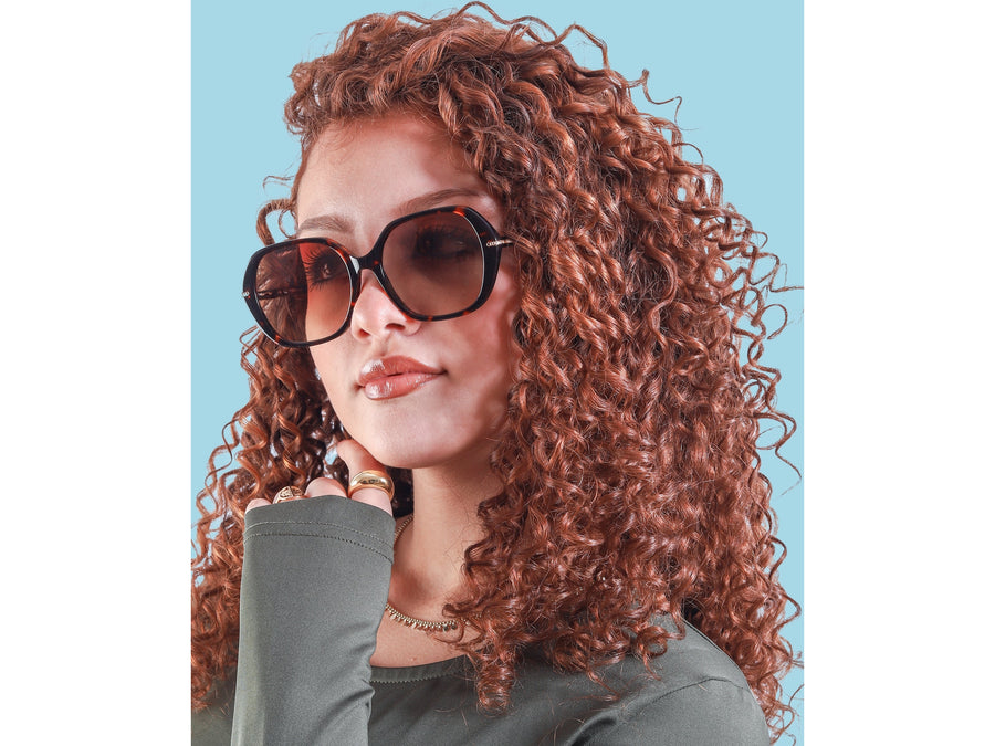 Rosa Valentine Square Sunglasses - CH3877 Havana