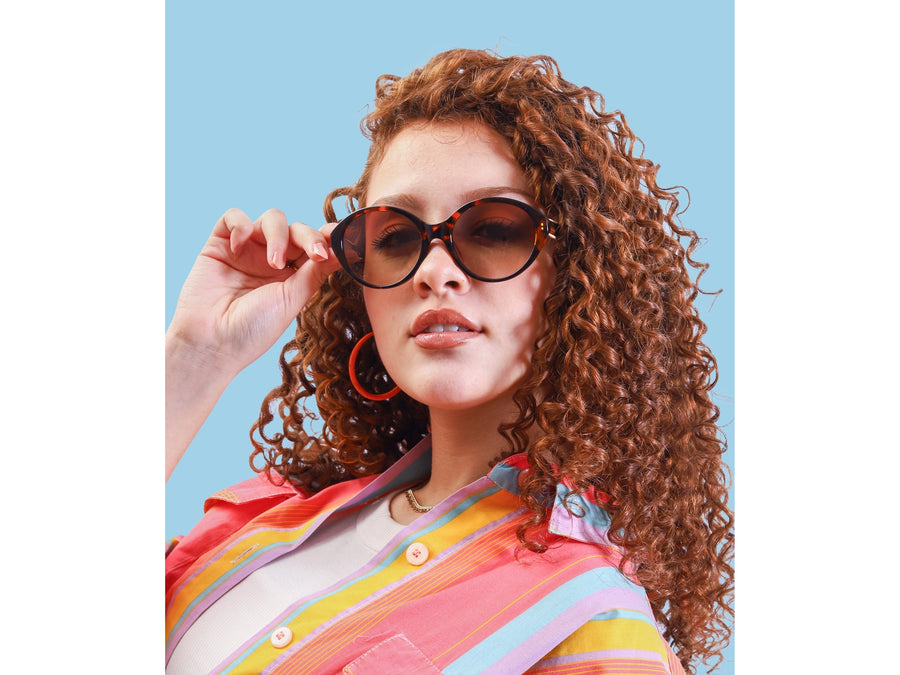 Rosa Valentine Square Sunglasses - CH3459 Havana