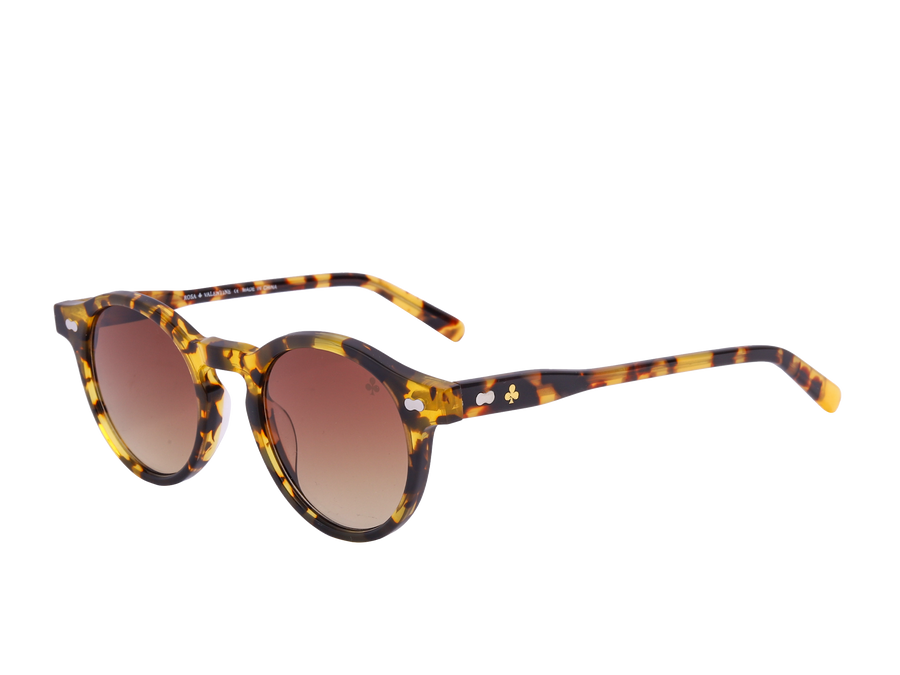 Rosa Valentine Round Sunglasses - MILTZEIN Havana 1