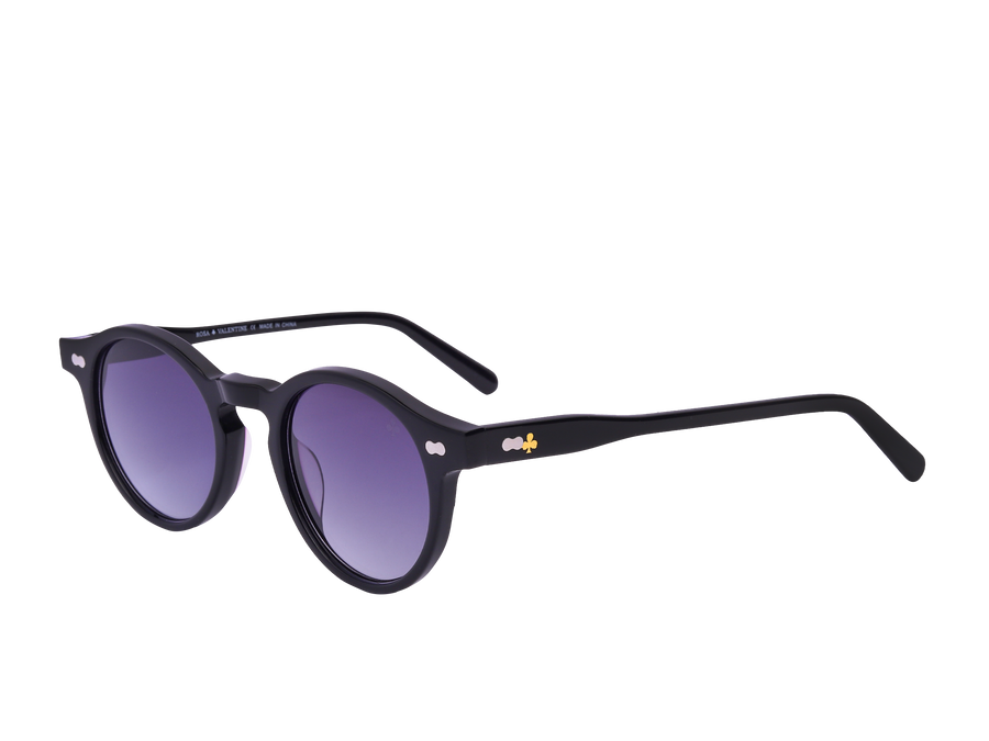 Rosa Valentine Round Sunglasses - MILTZEIN Black