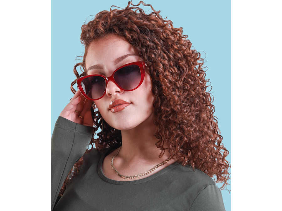 Rosa Valentine Cat-Eye Sunglasses - VCH269 Red