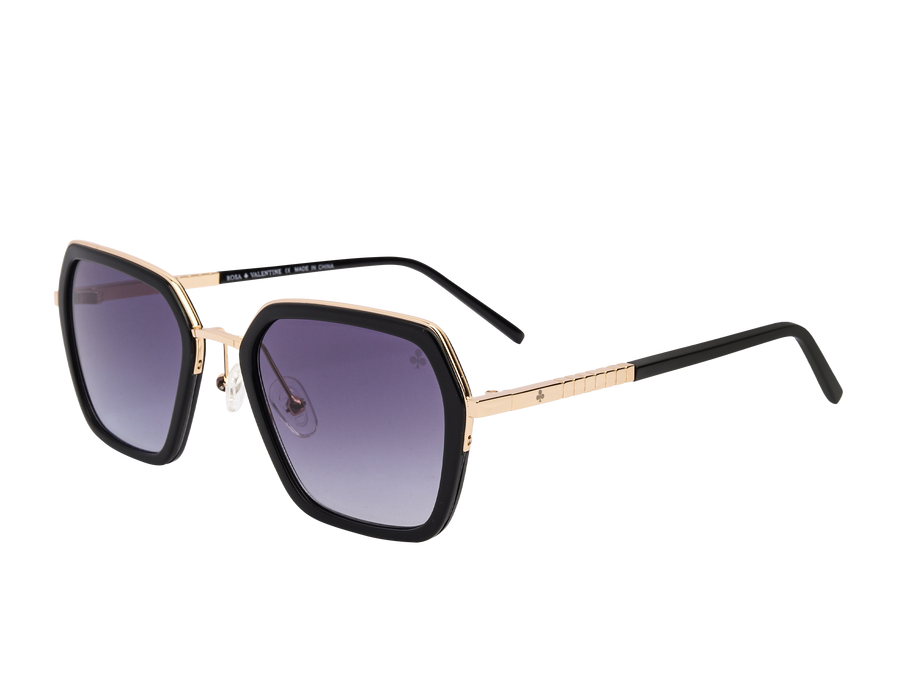 Rosa Valentine Square Sunglasses - VCHG28M Black