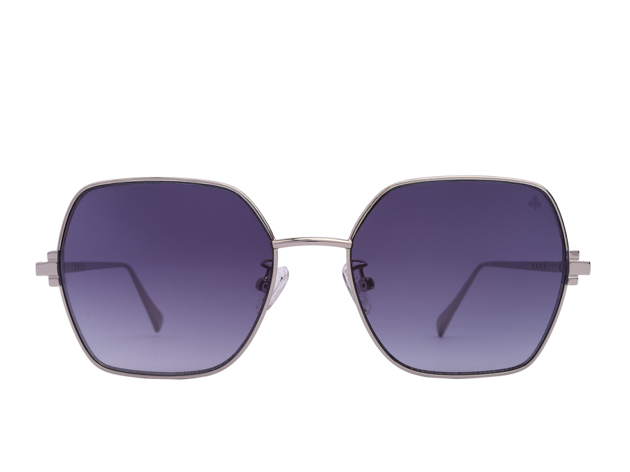 Rosa Valentine Square Sunglasses - SCHL02M Silver