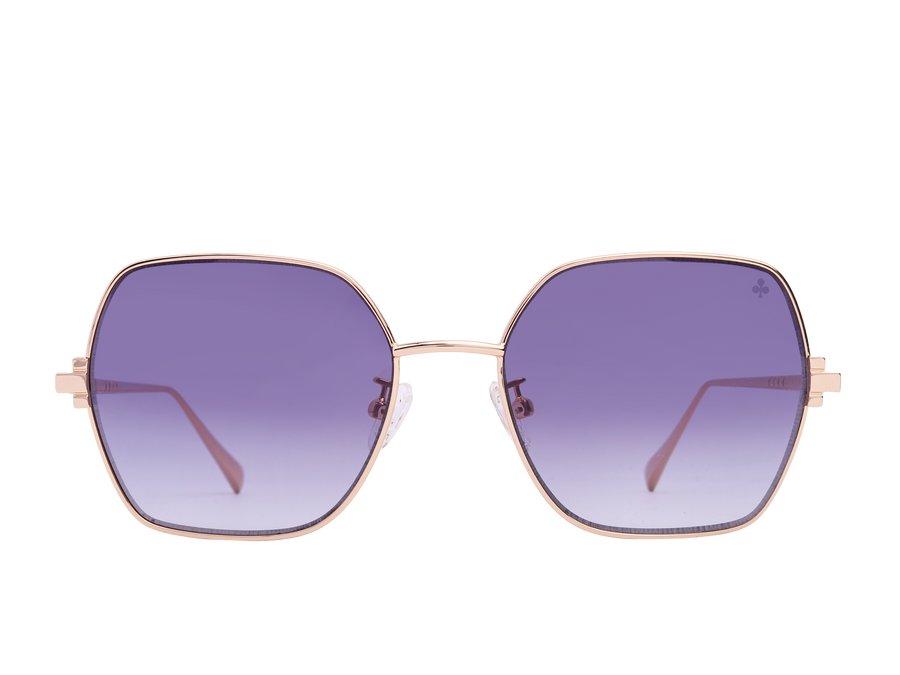 Rosa Valentine Square Sunglasses - SCHL02M Gold