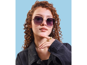 Rosa Valentine Square Sunglasses - SCHL02M Gold