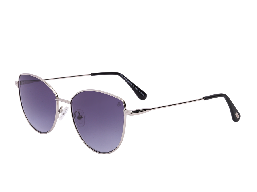 Rosa Valentine Cat-Eye Sunglasses - FT5667 Silver