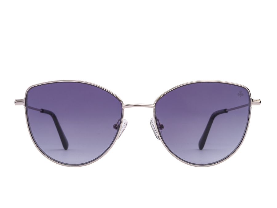 Rosa Valentine Cat-Eye Sunglasses - FT5667 Silver