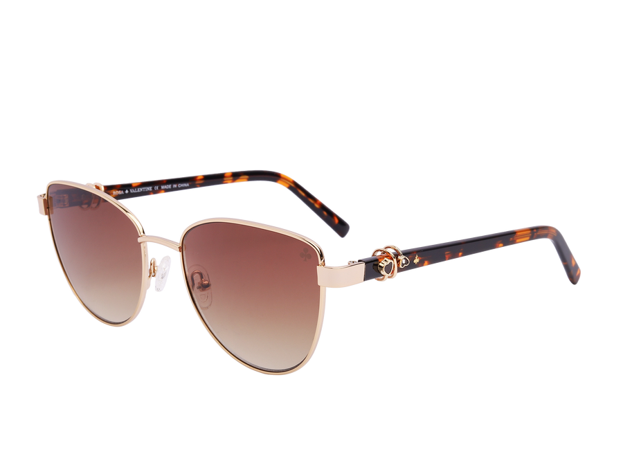 Rosa Valentine Cat-Eye Sunglasses - VCHF661J Gold 1