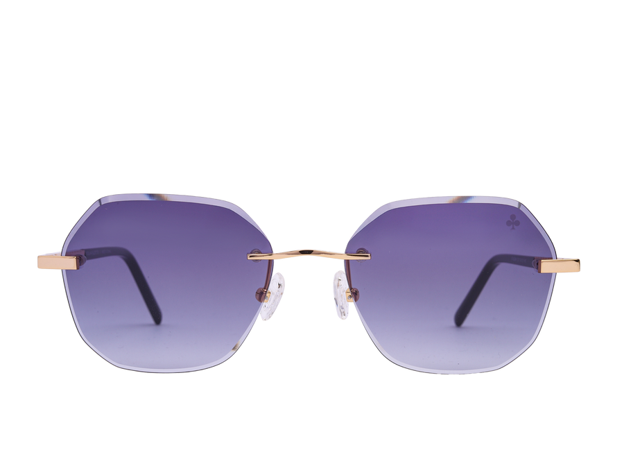 Rosa Valentine Square Sunglasses - VCHG26M Gold