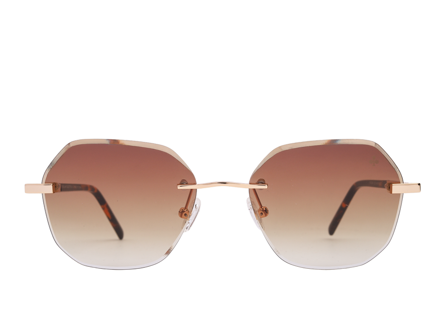 Rosa Valentine Square Sunglasses - VCHG26M Gold 1