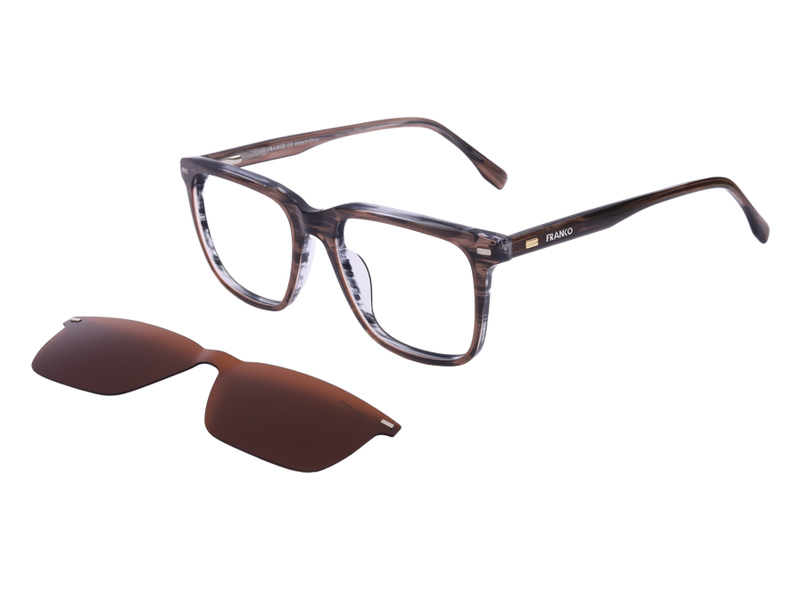 Franco Square Frames - 6553/CS Brown