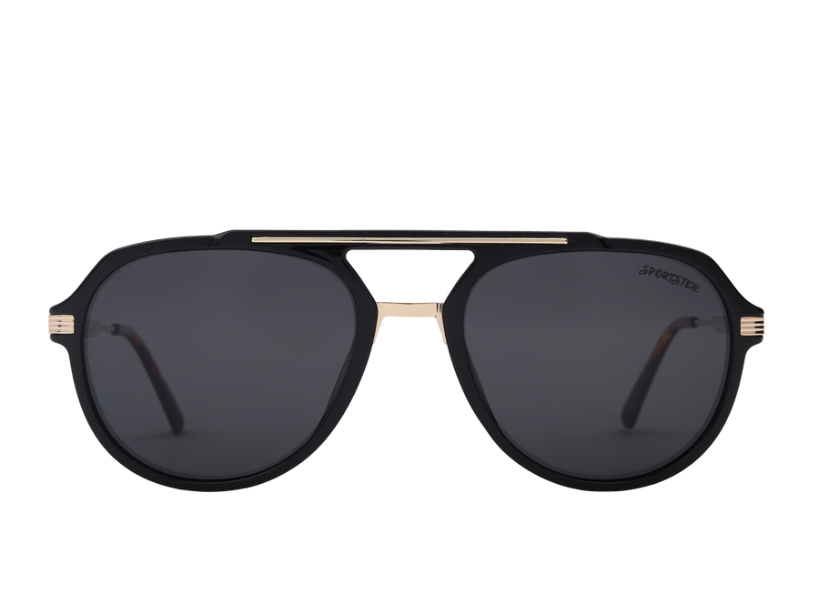 Sportster Round Sunglasses - 26009 Black Gold