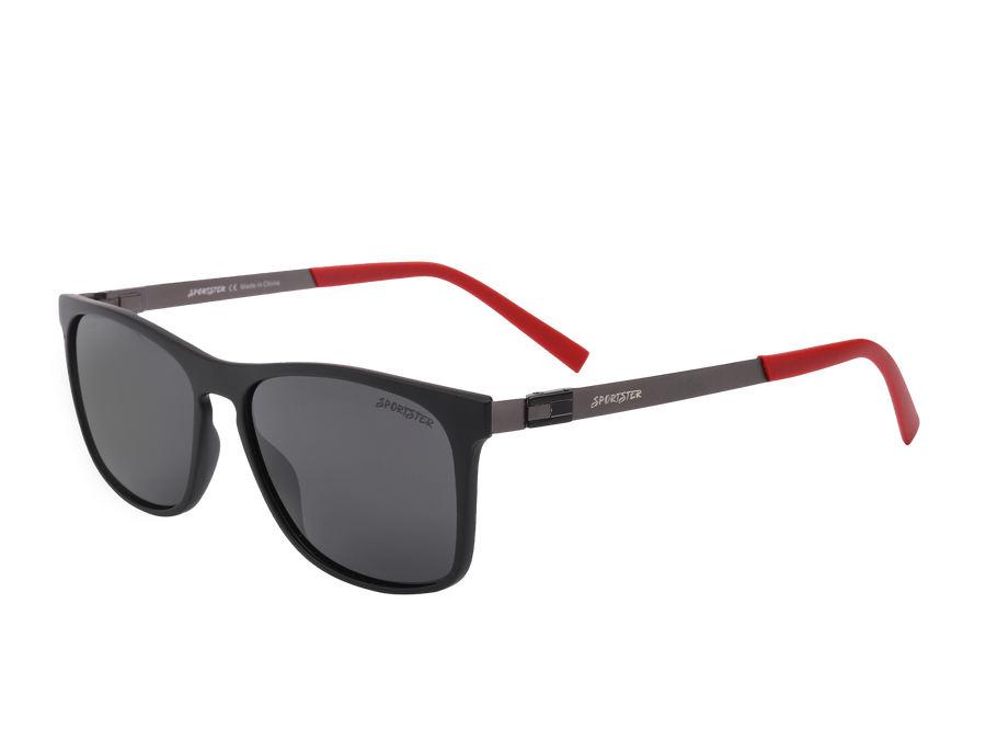 Sportster Square Sunglasses - 8347 Black Red