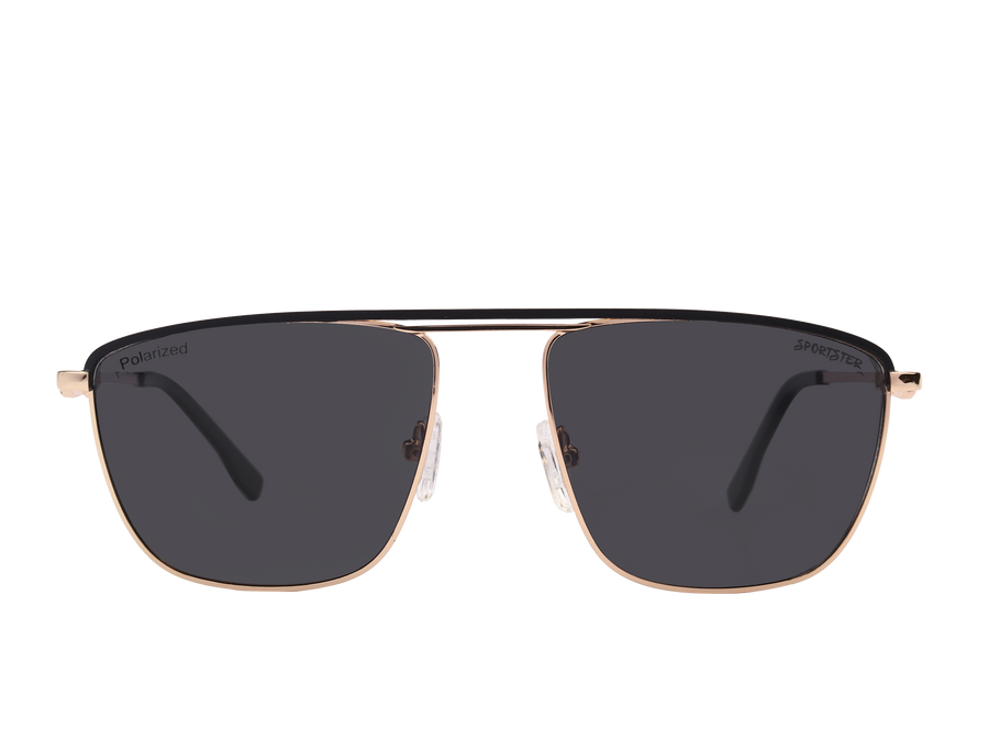 Sportster Square Sunglasses - 1345 Black Gold