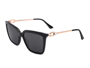 Rosa Valentine Square Sunglasses - 4621 Black