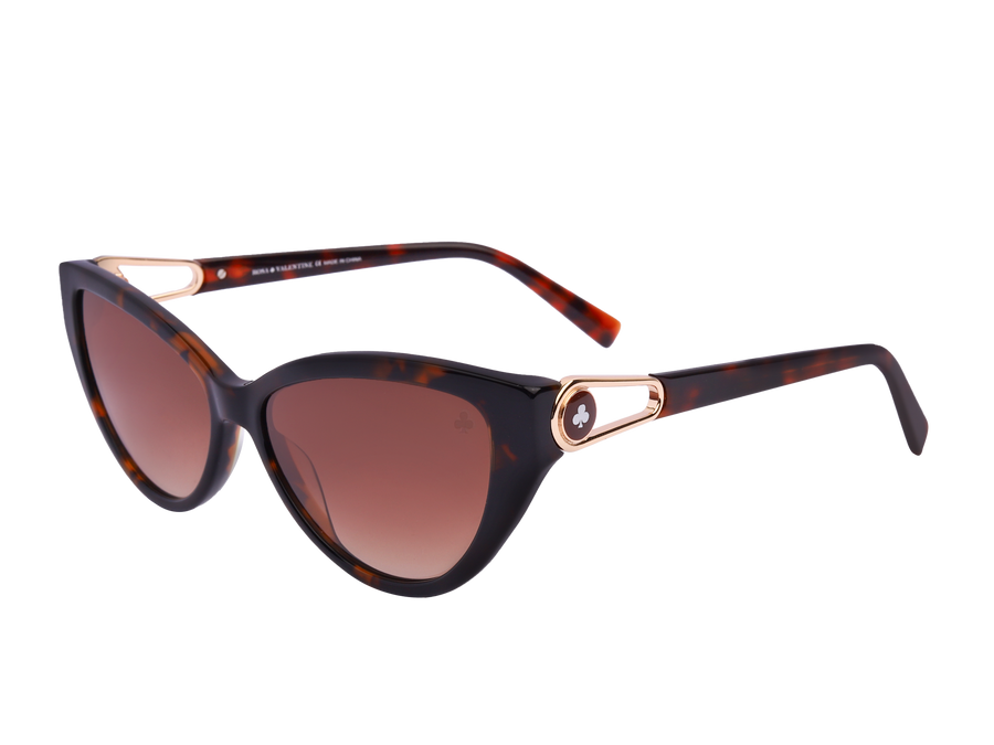 Rosa Valentine Square Sunglasses - E4192 Havana