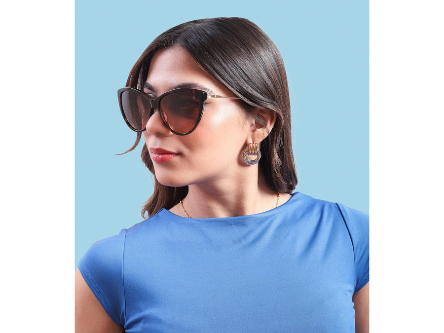 Rosa Valentine Square Sunglasses - 1155 Havana