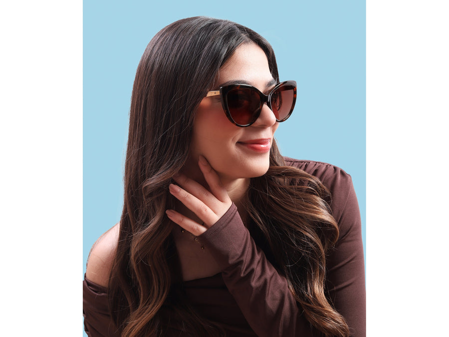 Rosa Valentine Square Sunglasses - 5484S Havana