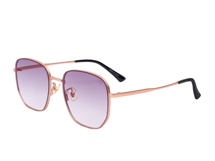 Rosa Valentine Square Sunglasses - 7260 Rose Gold