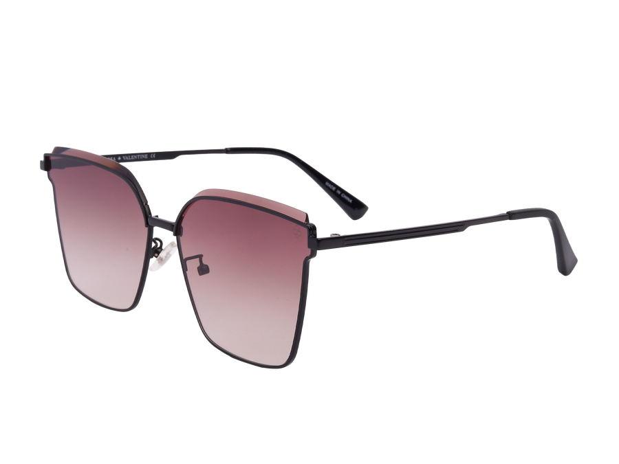 Rosa Valentine Square Sunglasses - 7241 Black