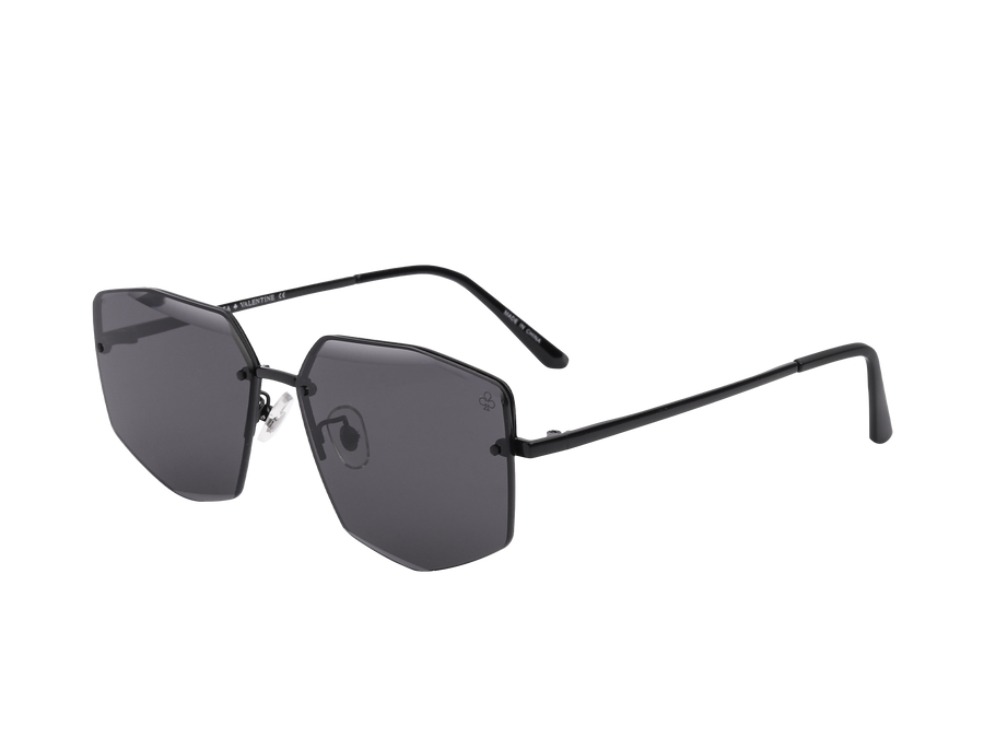 Rosa Valentine Square Sunglasses - 7248 Black