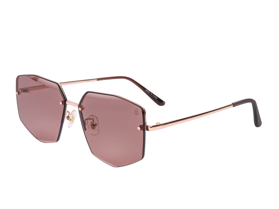 Rosa Valentine Square Sunglasses - 7248 Rose Gold