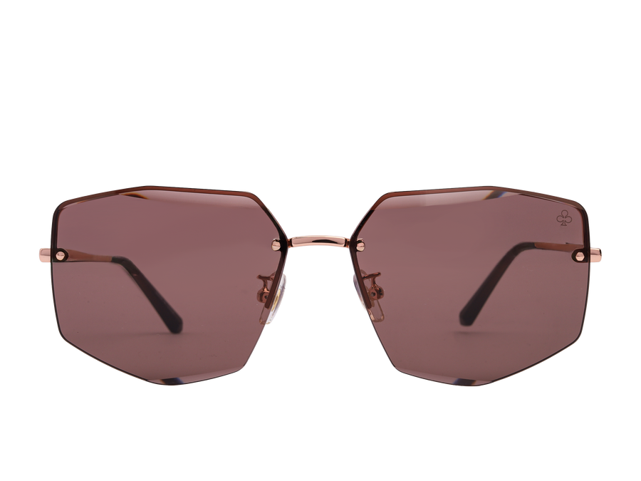 Rosa Valentine Square Sunglasses - 7248 Rose Gold