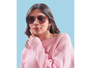 Rosa Valentine Square Sunglasses - 7248 Rose Gold