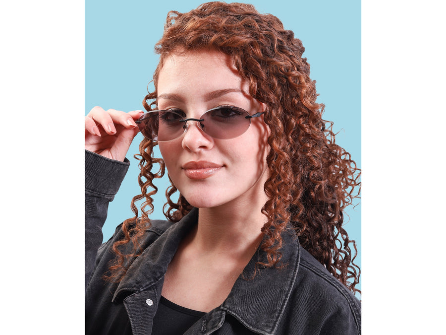 Rosa Valentine Square Sunglasses - 7255 Black