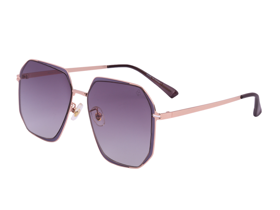 Rosa Valentine Square Sunglasses - 7233 Rose Gold